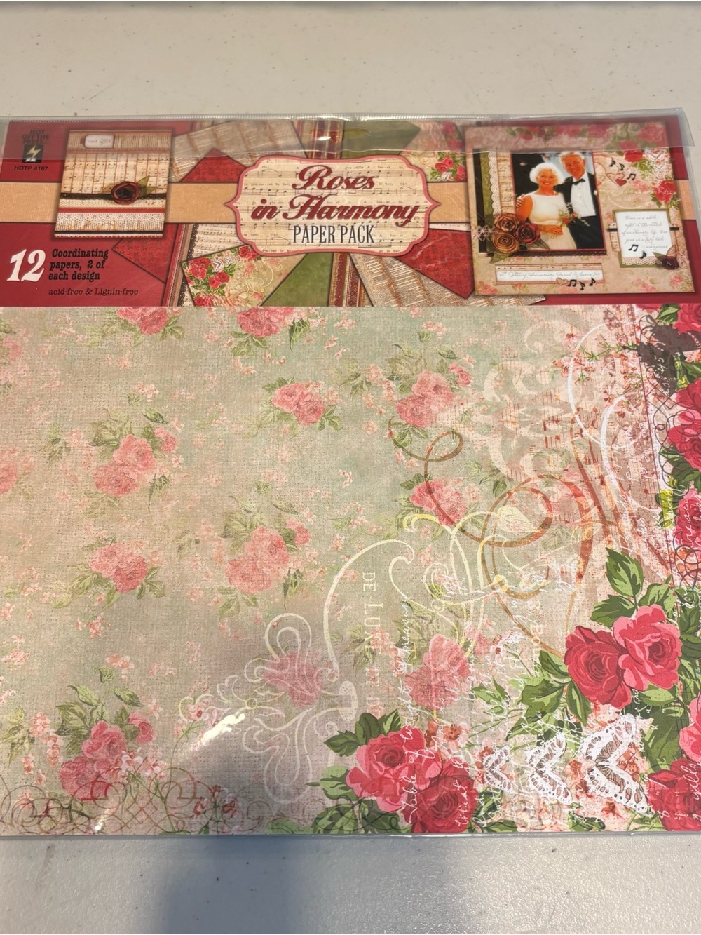 Floral Scrapbook Paper Pack - Pink & Green